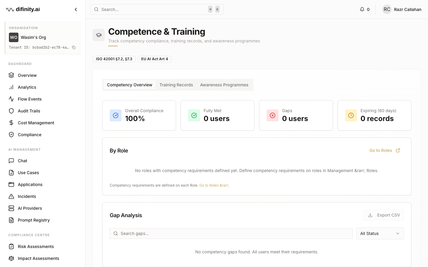 Competence and training